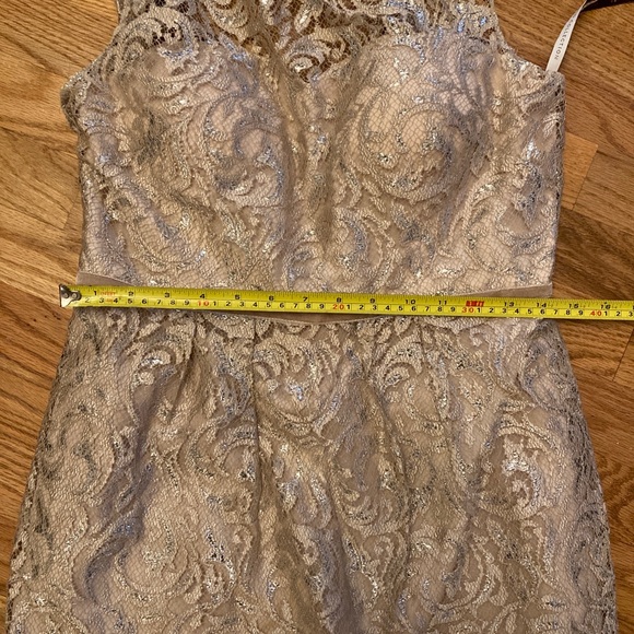 Jenny Yoo Collection Sliver and Cream Lace Cocktail Dress - Picture 12 of 12